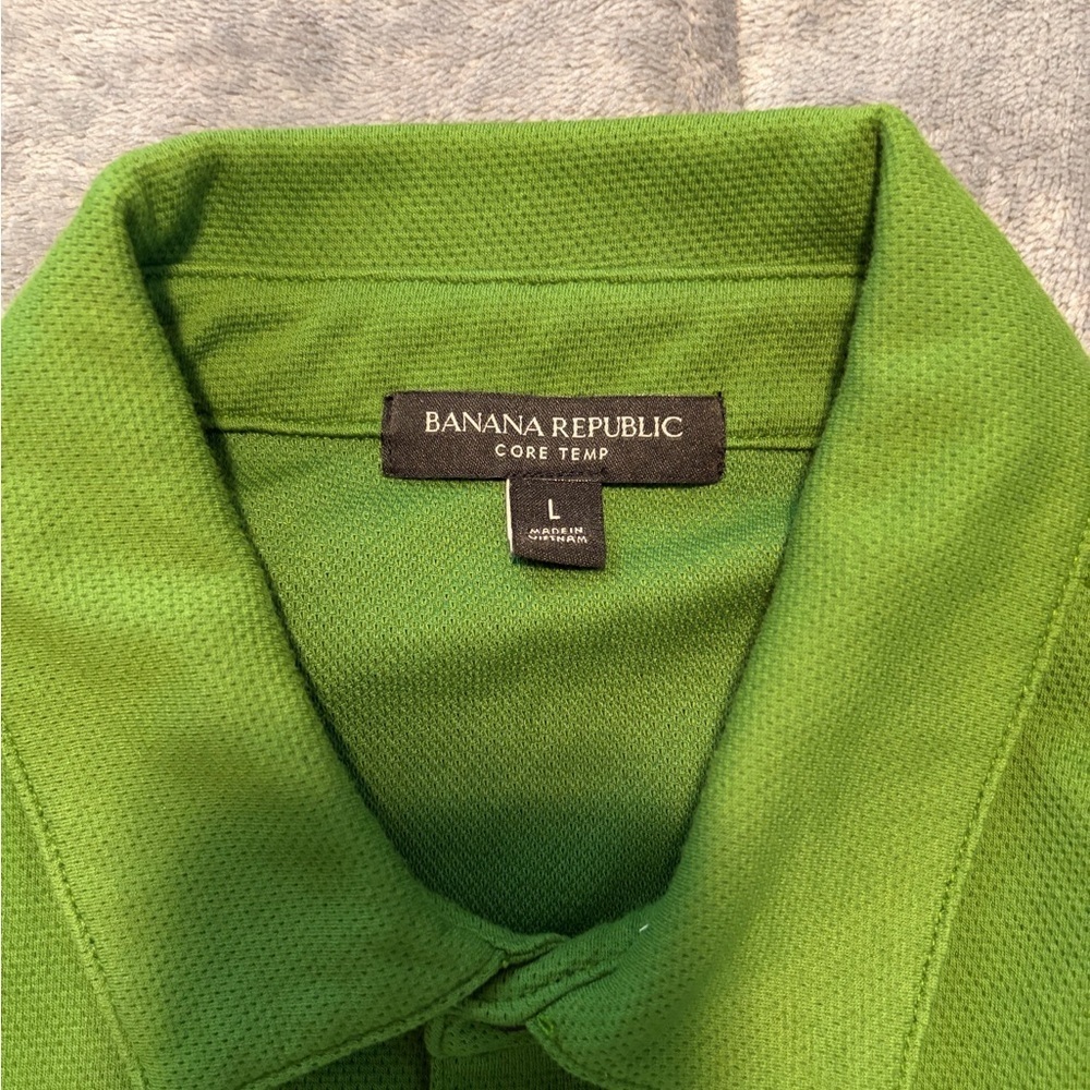 Banana Republic Spring Green Mens Polo Shirt - Picture 2 of 2